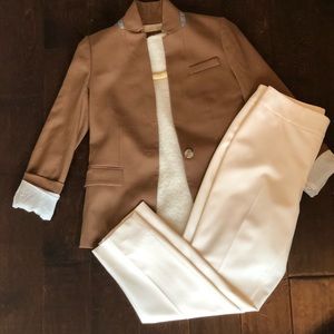 Oscar de la Renta winter white slacks size 8